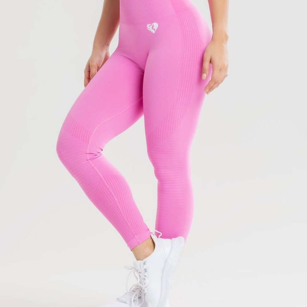 Power Seamless Leggings Pink Women's Best Size Large